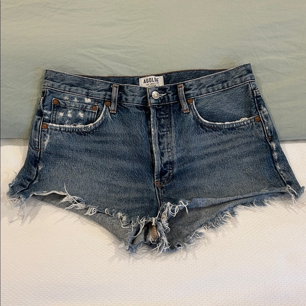 Agolde Parker Medium Wash Shorts Sz 28